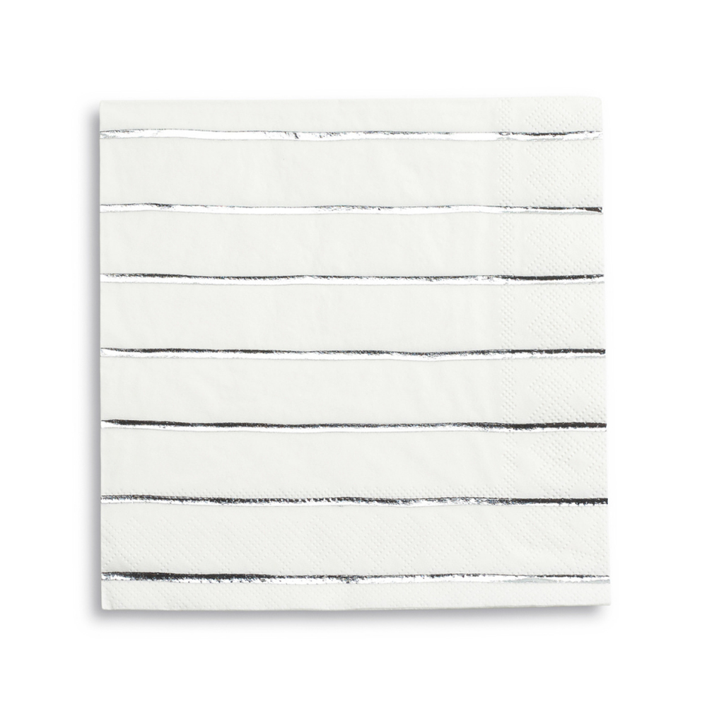 Frenchie Metallic Striped Petite Napkins - 16 Pk.: Gold