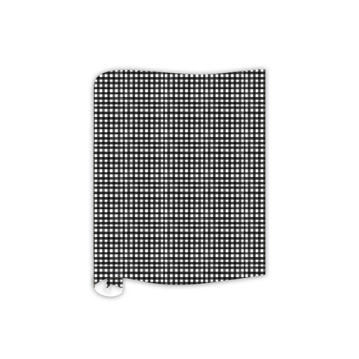 Gingham Black Table Runner