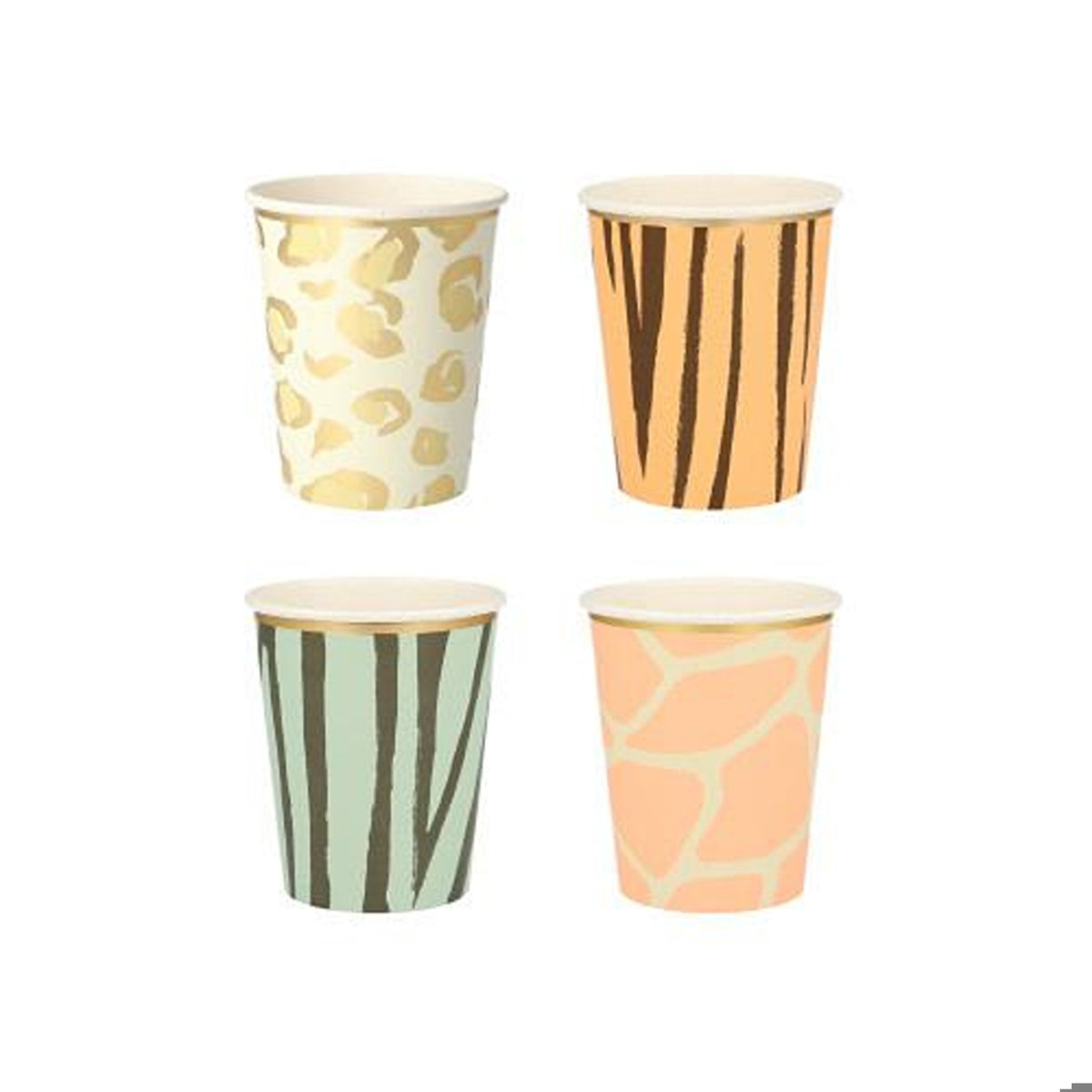 Safari Animal Print Party Cups (x 8)