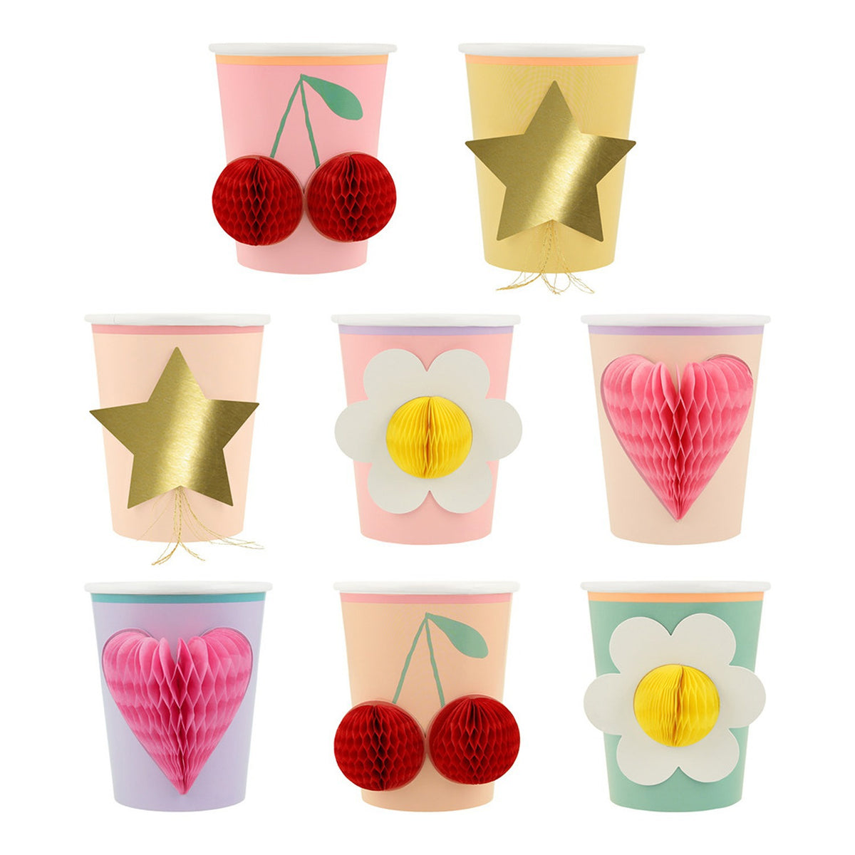 Happy Icons Cups (x 8)