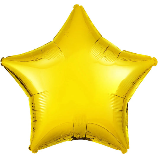 19 inch STAR - METALLIC YELLOW - FLAT