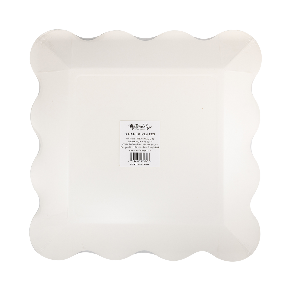FAL1343 - Black Fall Plaid 10" Plate