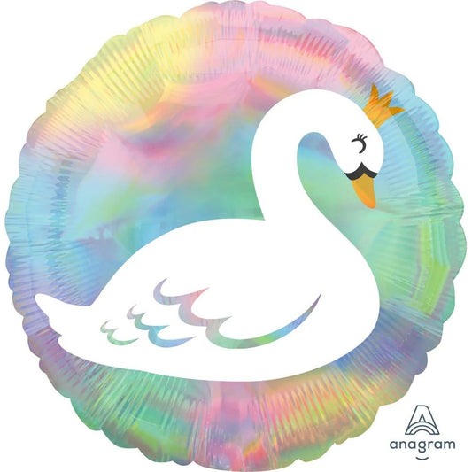 18 inch IRIDESCENT PASTEL SWAN - FLAT