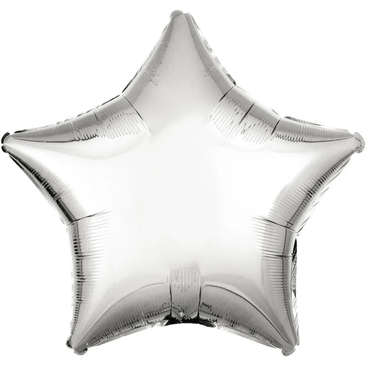 19 inch STAR - METALLIC SILVER - FLAT