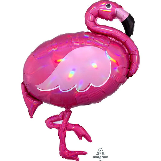 33 inch IRIDESCENT PINK FLAMINGO - Packaged