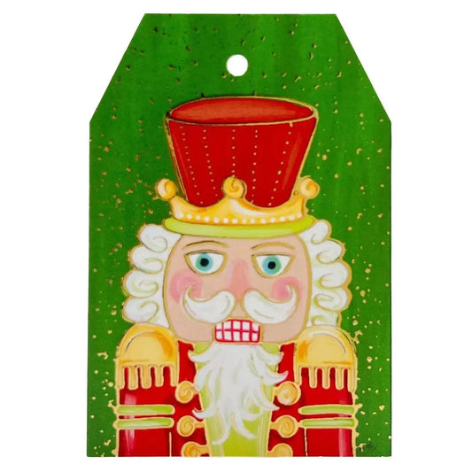 Gold Foil Red and Green Mr. Nutcracker Gift Tags - Christmas