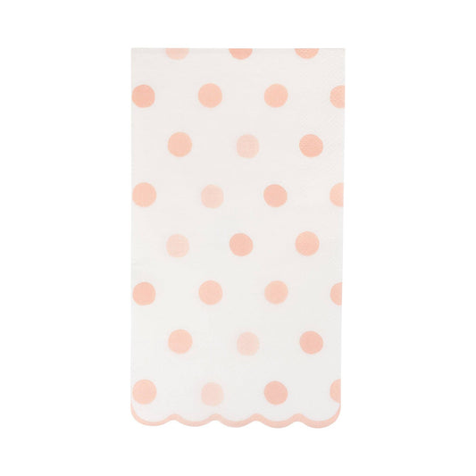 BAB1136 - Baby Pink Polka Dot Dinner Napkin