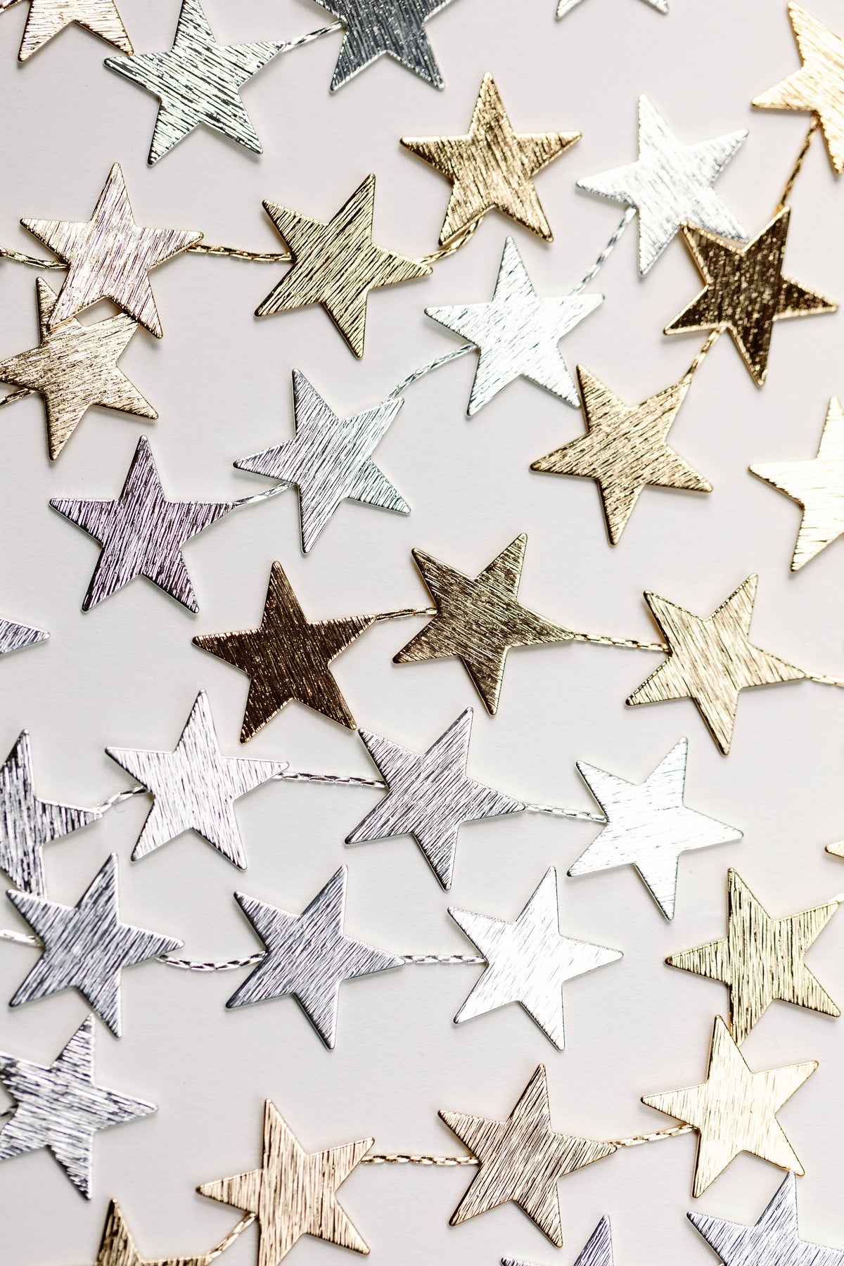 Gold Star Duster Drop Statement Earrings