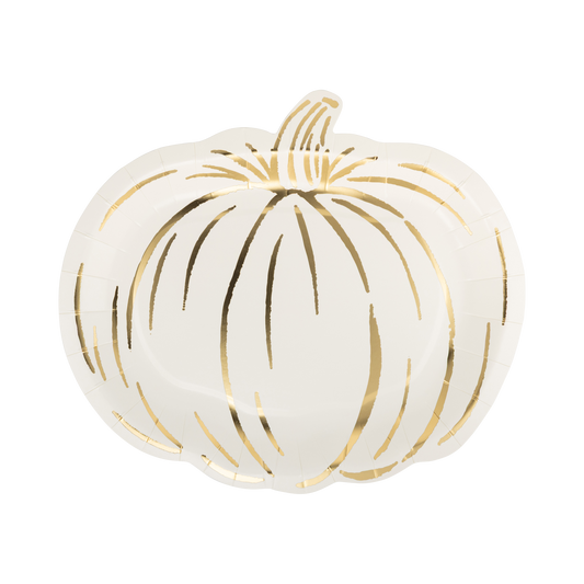 FAL1342 - Cream Pumpkin Shaped Plate