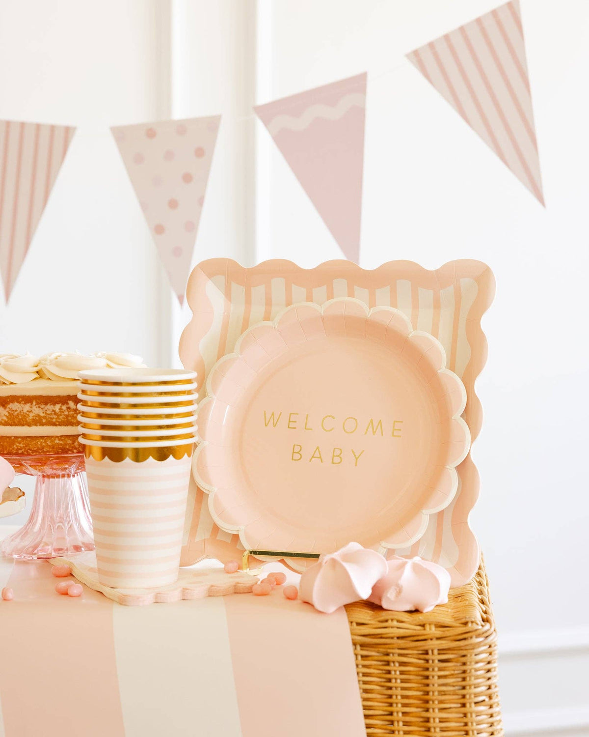 BAB1141 - Welcome Baby Pink Plate