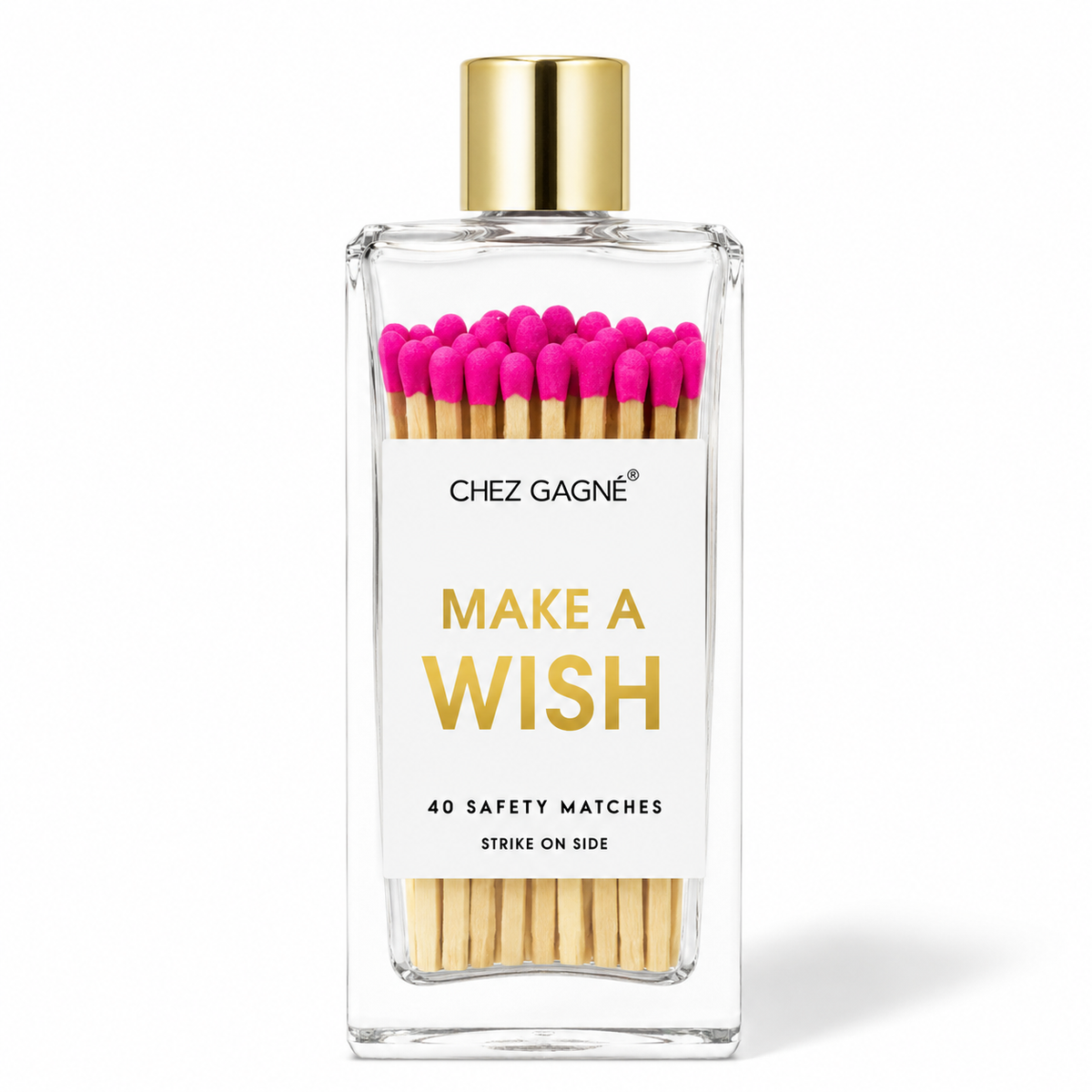 Make A Wish - Glass Bottle Safety Matches, Birthday Gift