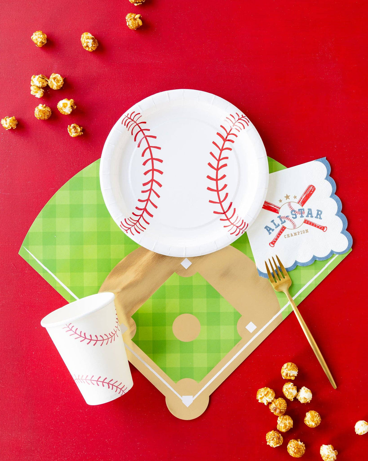 BAS1042 - Baseball Paper Plate