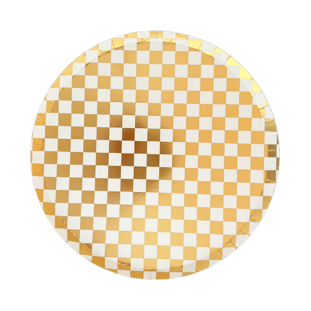 Check It! Dessert Plates - 8 Pk. - 11 Color Options: Purple Posse