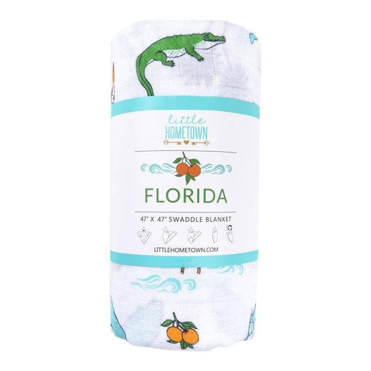Florida Baby Muslin Swaddle Blanket Soft Bamboo Cotton Blend