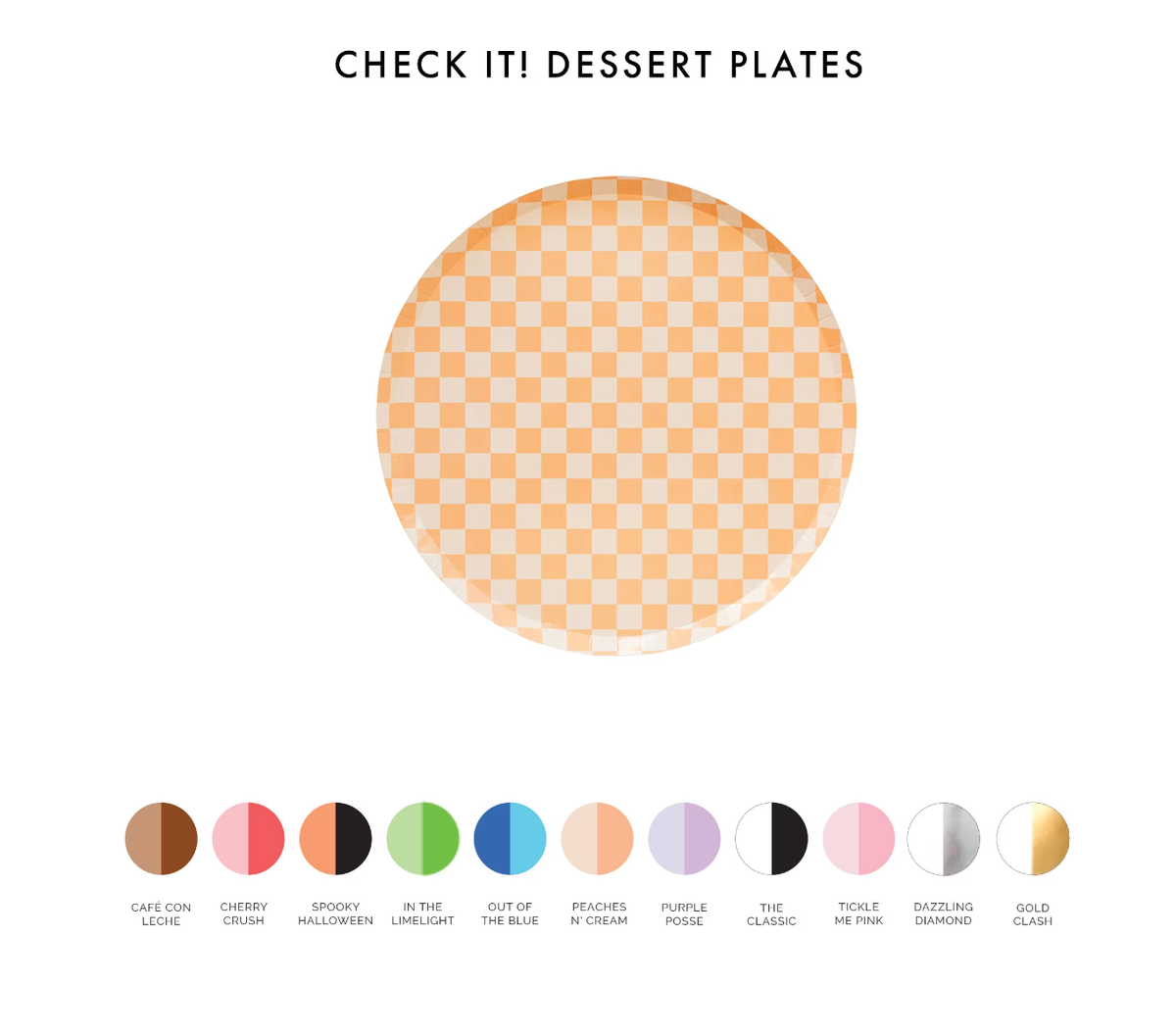 Check It! Dessert Plates - 8 Pk. - 11 Color Options: Purple Posse