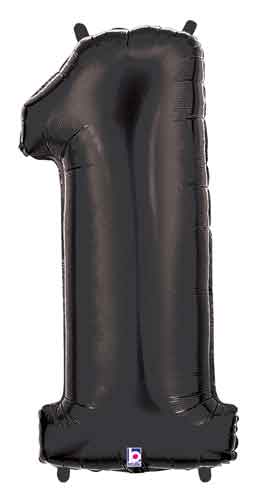 Black Number 1 Foil Balloon