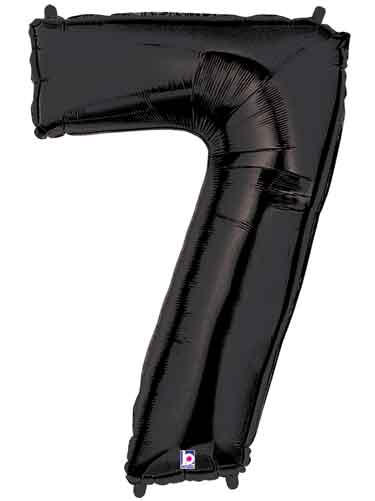 Black Number 7 Foil Balloon