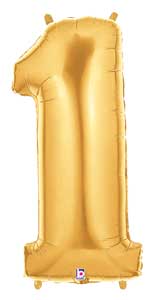 Gold Number 1 Foil Balloon