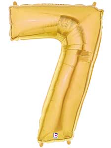 Gold Number 7 Foil Balloon