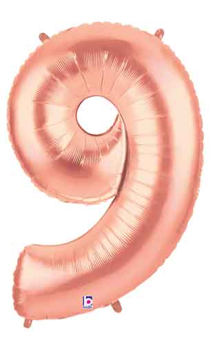 Rose Gold Number 9 Foil Balloon