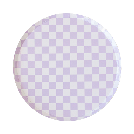Check It! Dessert Plates - 8 Pk. - 11 Color Options: Purple Posse