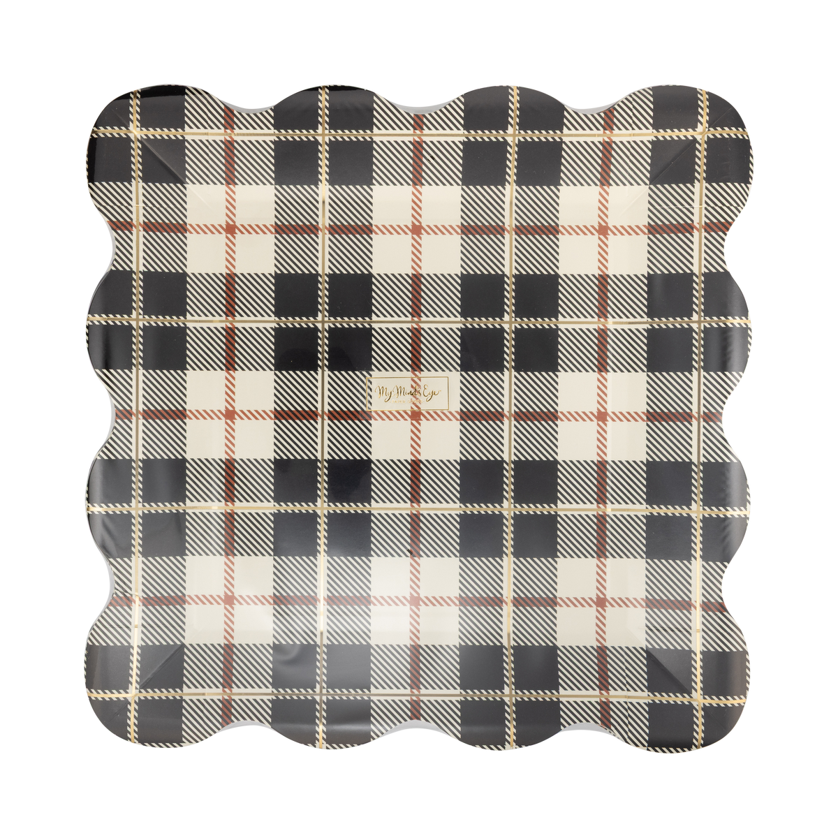 FAL1343 - Black Fall Plaid 10" Plate