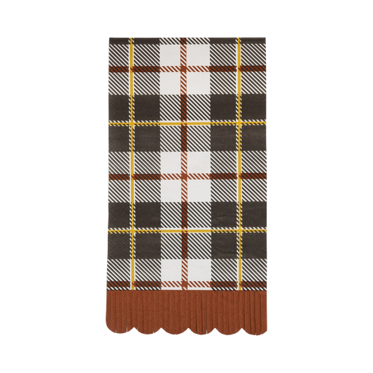 FAL1339 - Black Fall Plaid Dinner Napkin