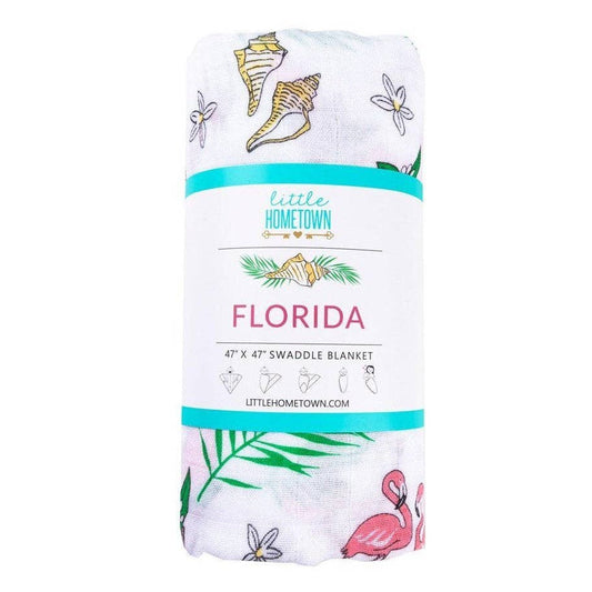 Florida Baby Muslin Swaddle Blanket (Floral) Breathable and Lightweight