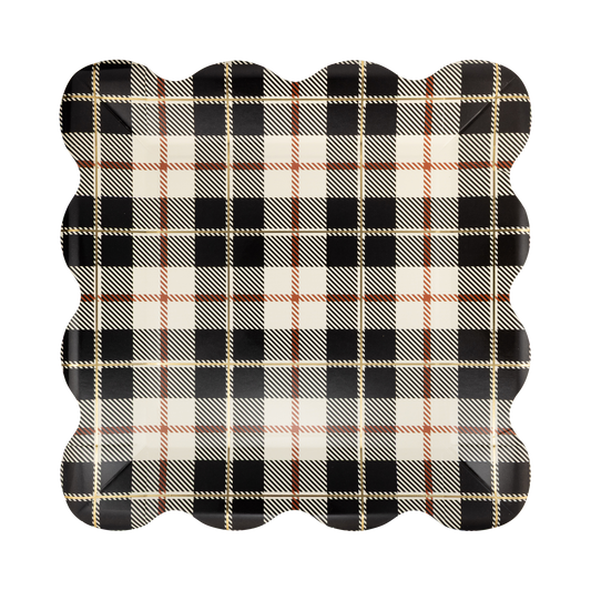 FAL1343 - Black Fall Plaid 10" Plate