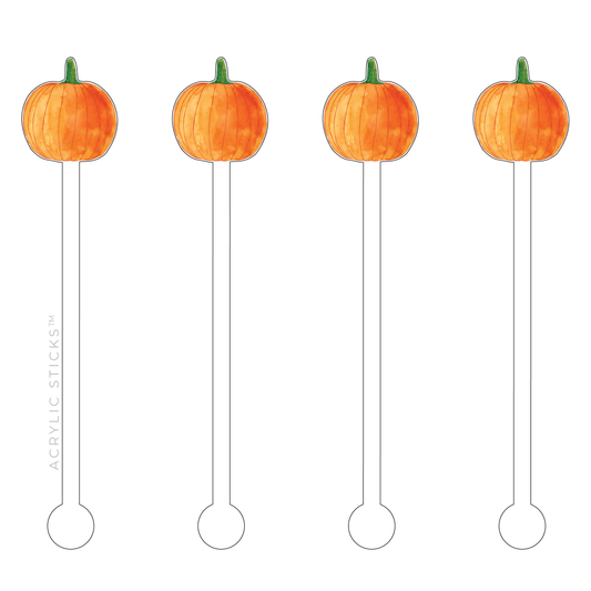 PUMPKIN ACRYLIC STIR STICKS