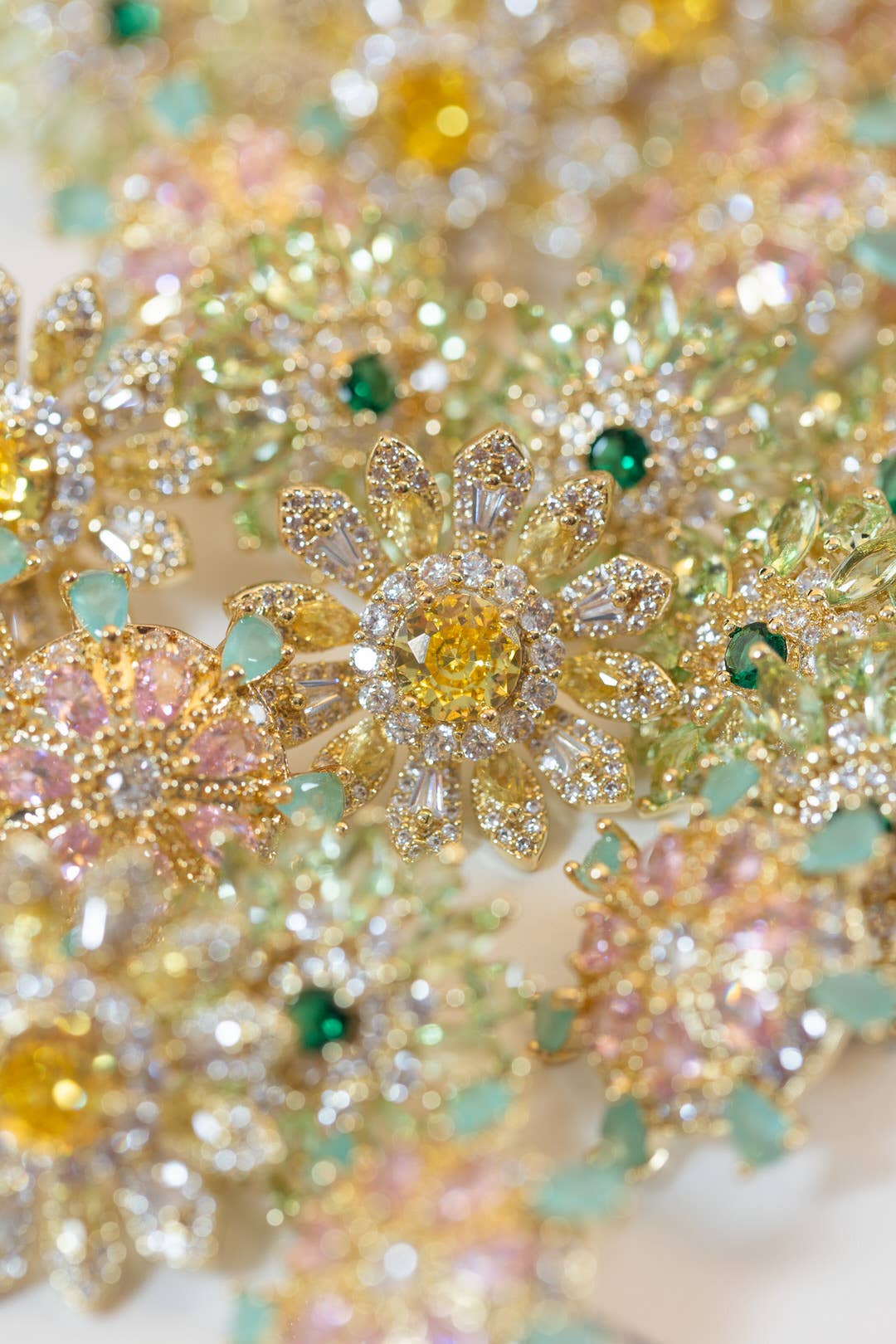 Dahlia Bloom Crystal Statement Studs