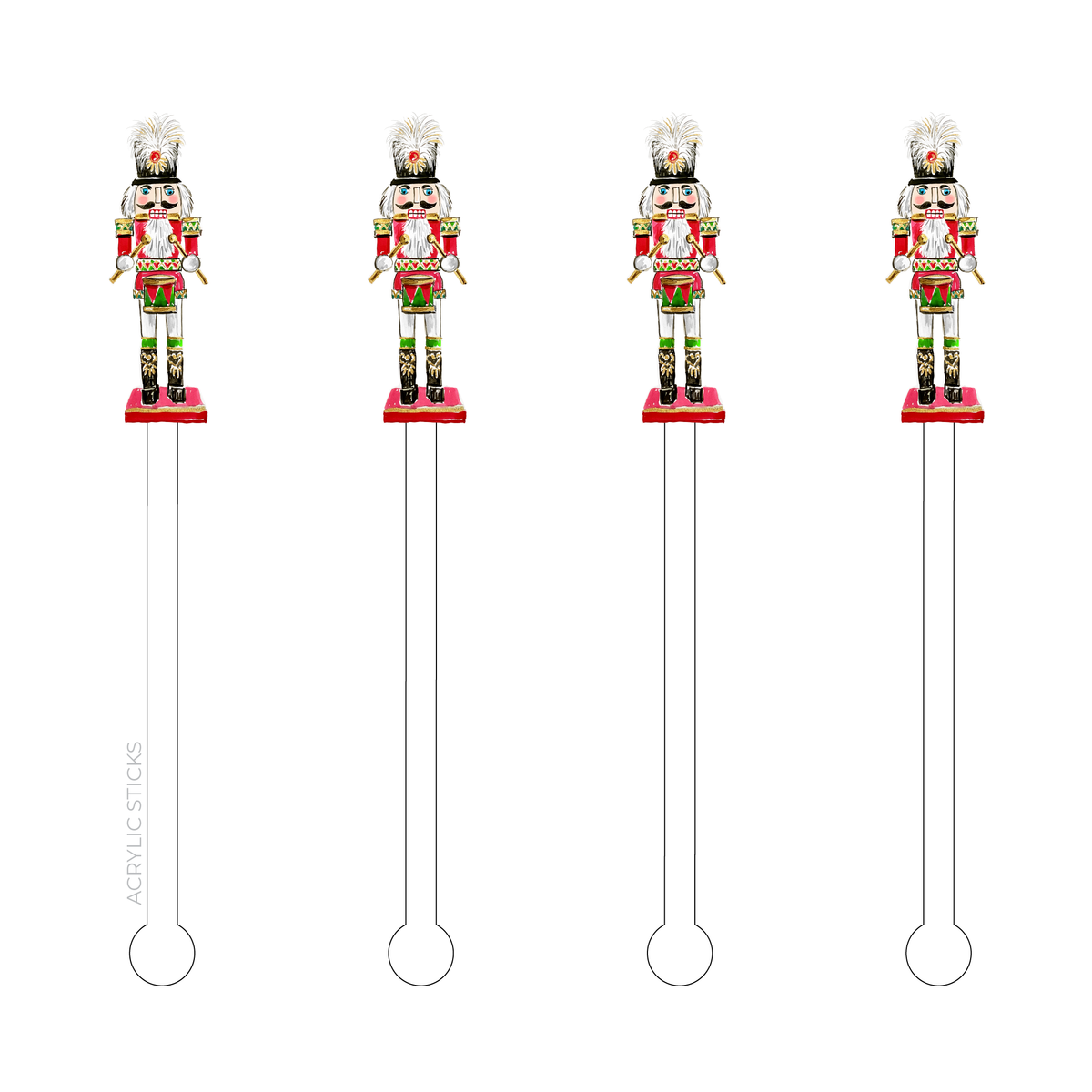 STAN THE CLASSIC NUTCRACKER ACRYLIC STIR STICKS