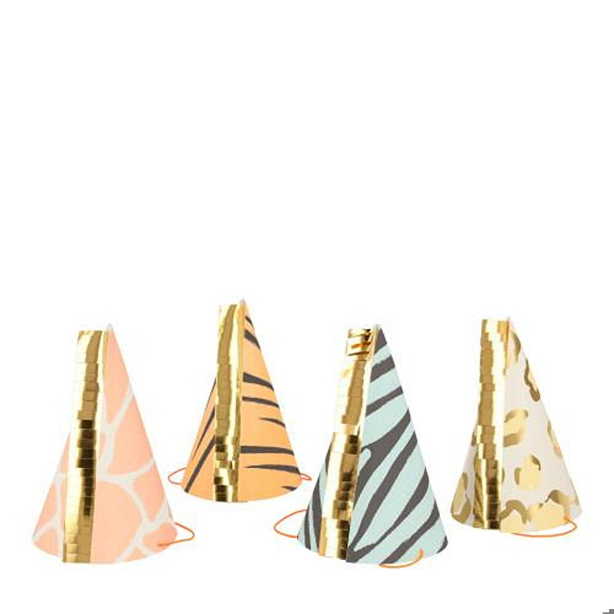 Safari Animal Print Party Hats (x 8)