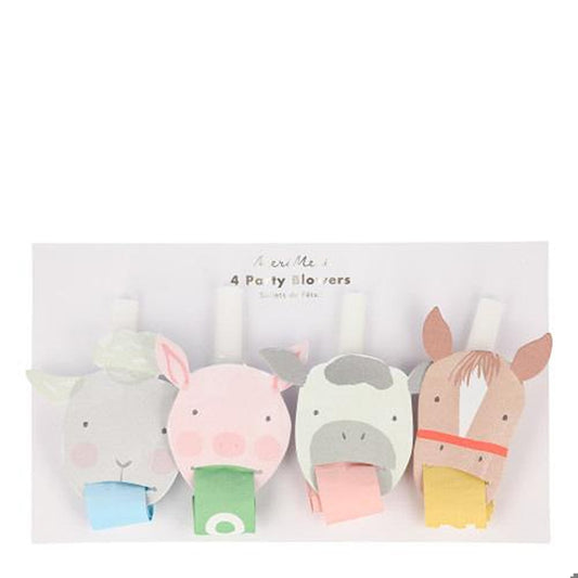 On The Farm Party Blowers (x 4)