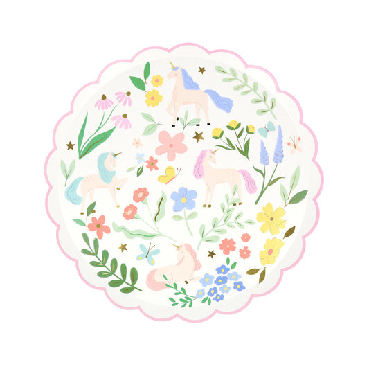 Meadow Unicorns Side Plates (x 8)