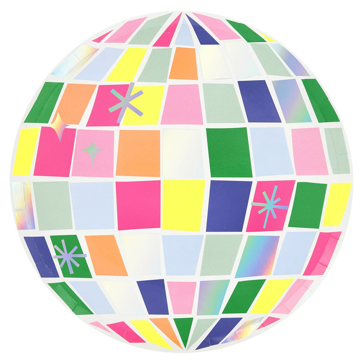 Disco Ball Large Plates (x 8)