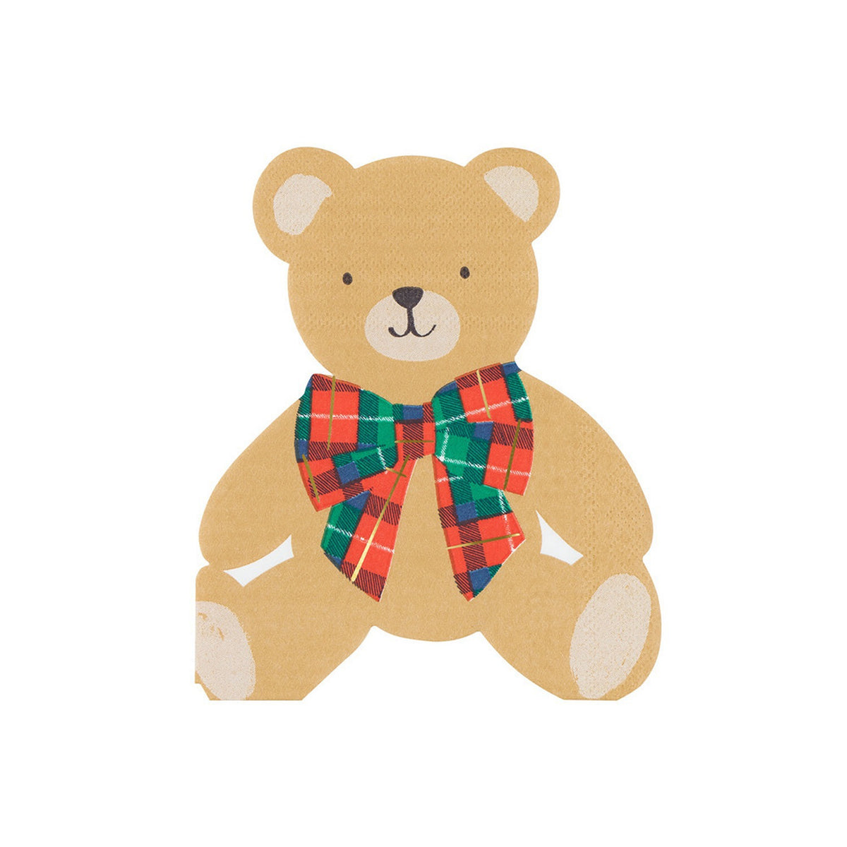 Plaid Teddy Napkins (x 16)