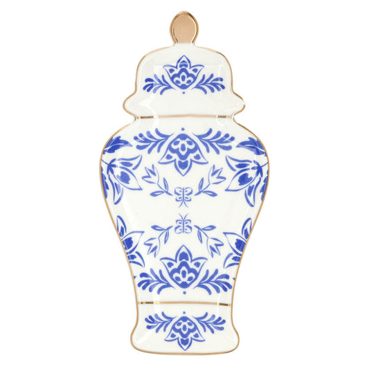 Damask Ceramic Ginger Jar Tray